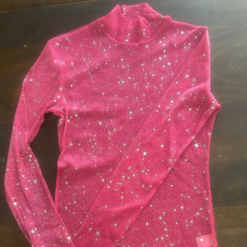 Sheer Pink Turtleneck